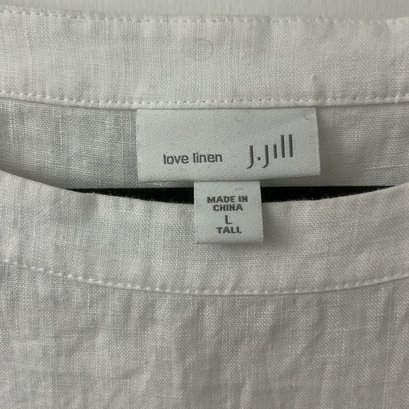 J.Jill linen top - black white and grey - size large L tall - Picture 2 of 3